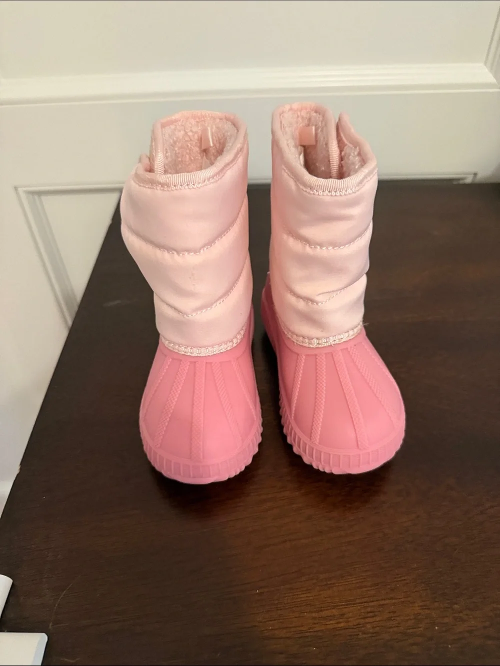 Old Navy Light Pink Kids Waterproof Snow Boots